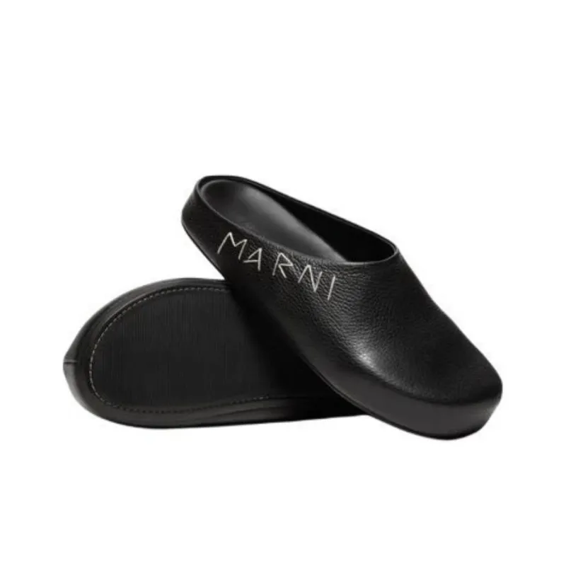 MARNI Wrap toe Slippers Men's Black-6