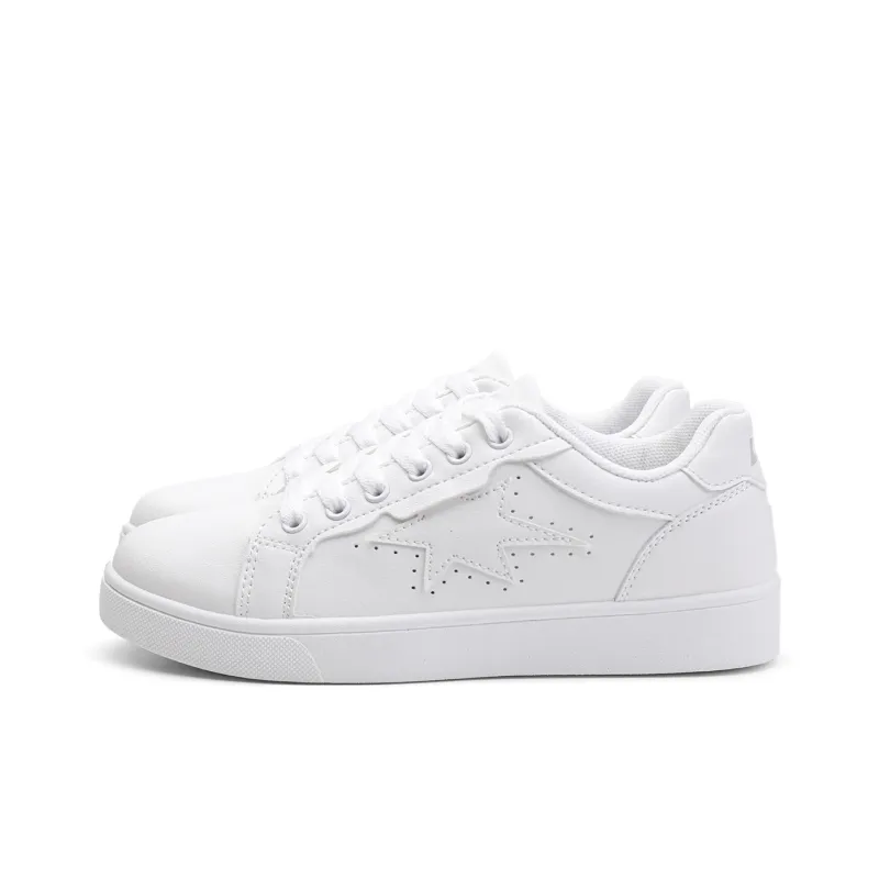Warrior Small White Shoes Anti-Slip Wear-Resistant Lightweight Breathable Low-Top Skateboard Shoes Women's-1