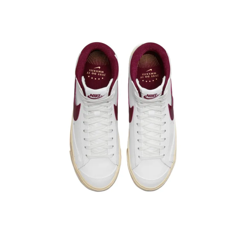Nike Blazer Cushioning Wear-Resistant Mid-Top Skateboard Shoes Women's White-3