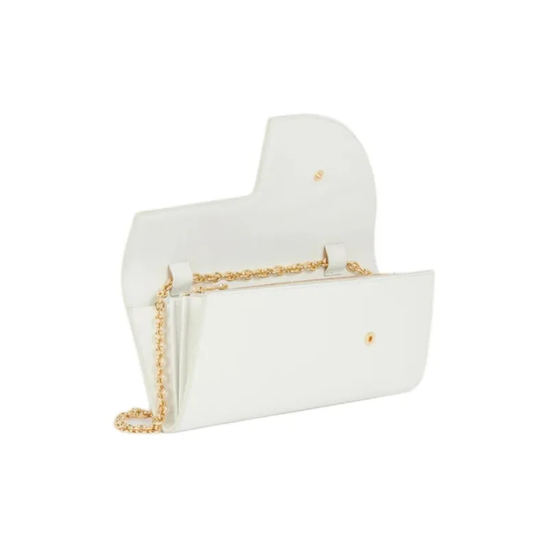 Patou Leather Crossbody Bag Shoulder Bag Women's White-3