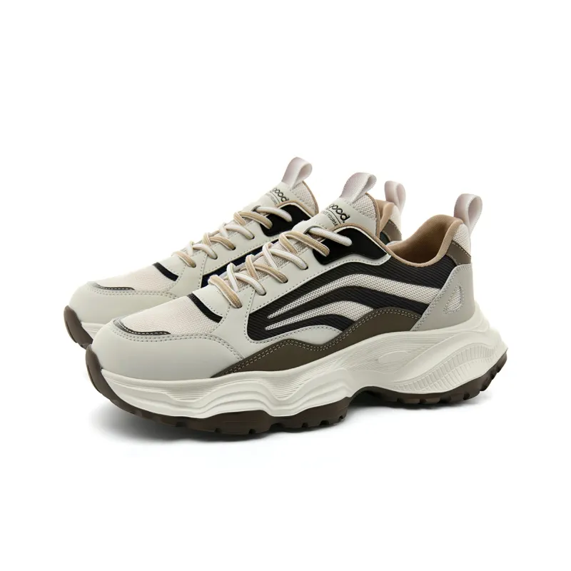 HLA Trendy Patchwork Breathable Casual Athletic Shoes Wear-Resistant Height Increasing Chunky Sneakers Men's-1