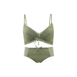 Vintage Green Bra Clothing Sets