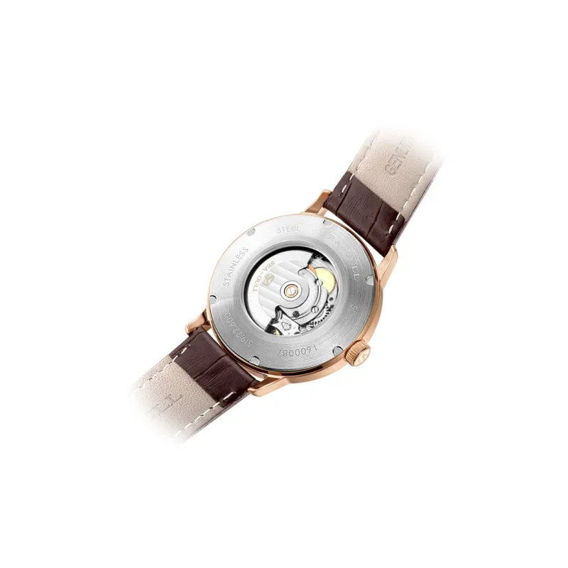 Sea Gull Business Formal Collection Automatic Mechanical Movement Genuine Leather Strap Watch Men's Watches Black Dial-2