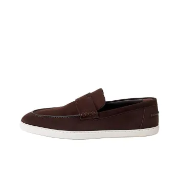 HERMES Mocassini Loafers Men's Burgundy