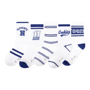 H YXIANG Mid Calf Socks Unisex 5 Pack