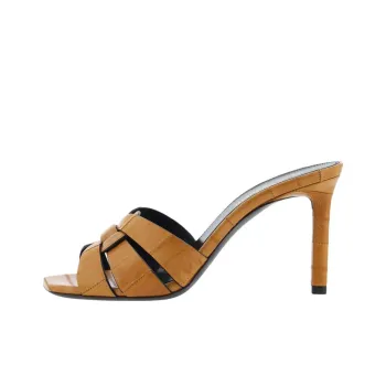 SAINT LAURENT Tribute Square Open Toe Mules Women's