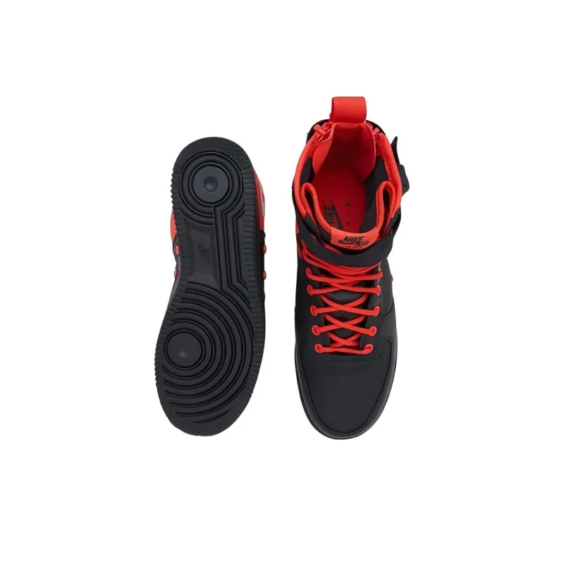 Nike Sf Air Force 1 Mid Habanero Red Black-5