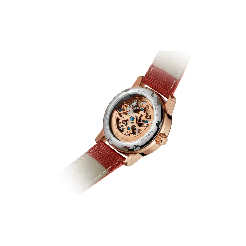 Sea Gull Frontier Automatic Mechanical Movement Genuine Leather Strap Watch Women's Watch Cut Out Dial-2