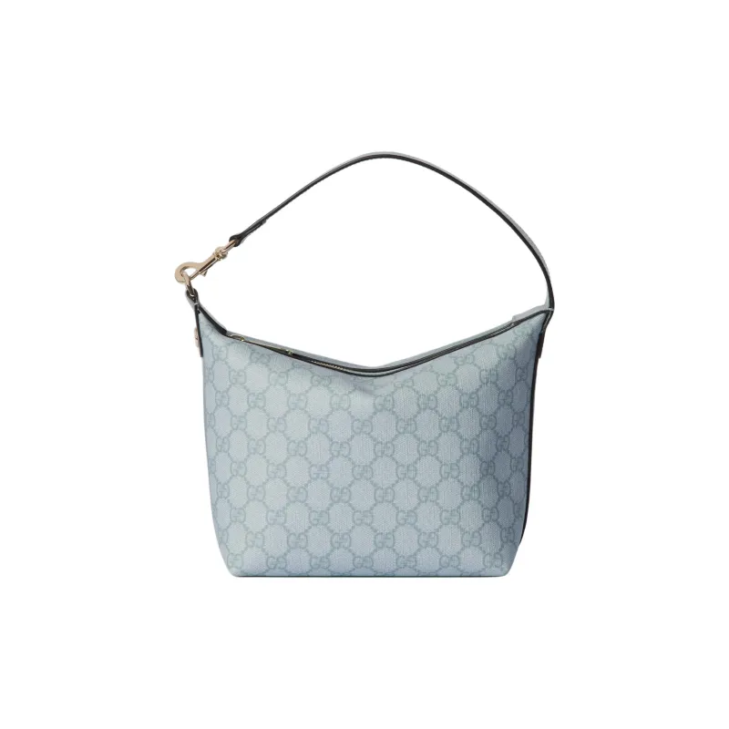 GUCCI Ophidia Supreme Canvas Handbag Extra Mini Women's Gray Blue-0