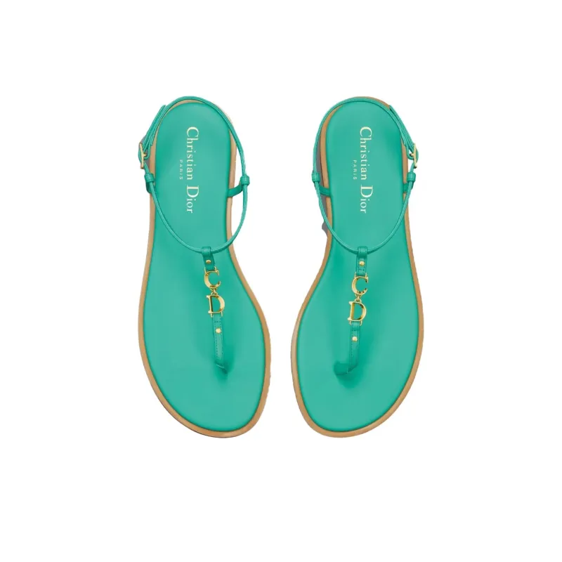 DIOR C'est Dior One Strap Sandals Women's Green-3