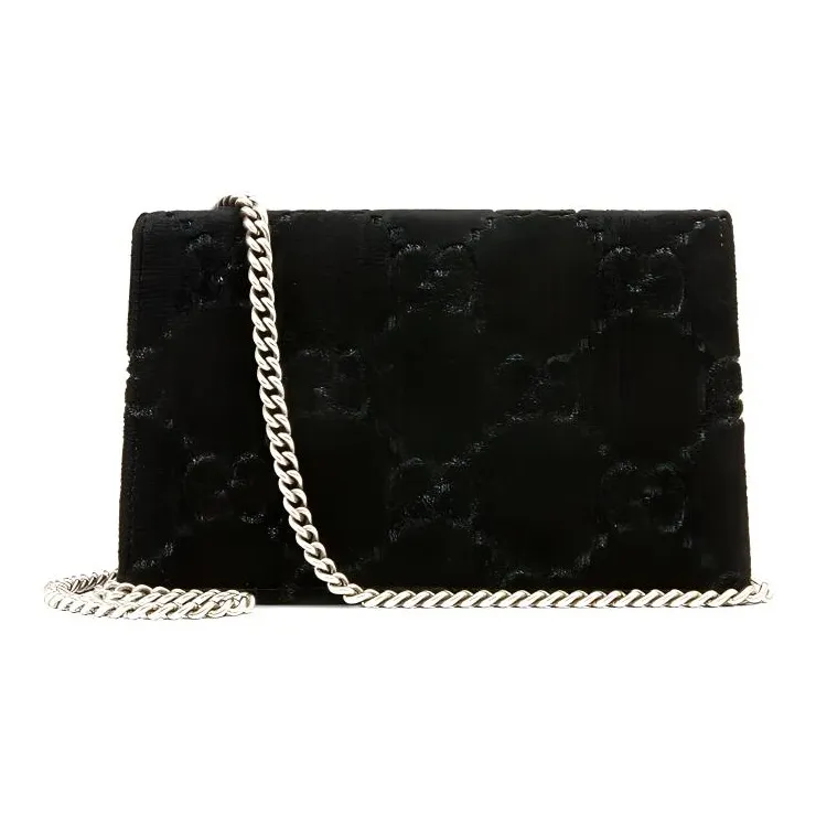 GUCCI Dionysus Velour Crossbody Bag, Shoulder Bag Extra Mini Women's Black-2