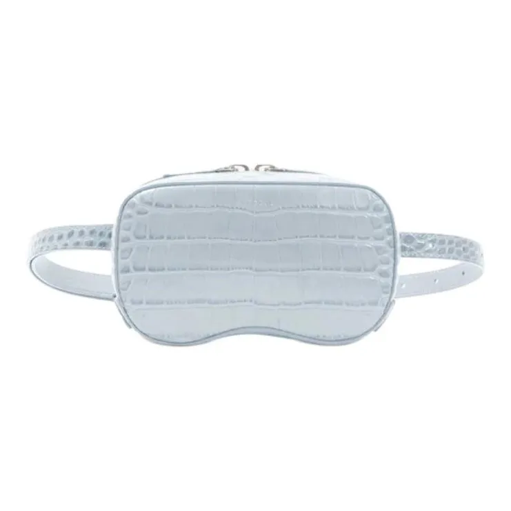 SENREVE Genuine Leather One Shoulder Crossbody Fanny Pack Women's Blue-0