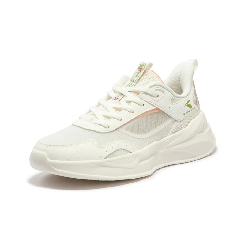 361° Lightweight Comfort Anti-Slip And Wear-Resistant Breathable Low-Top Casual Shoes Women's Peach Pink Sand-1