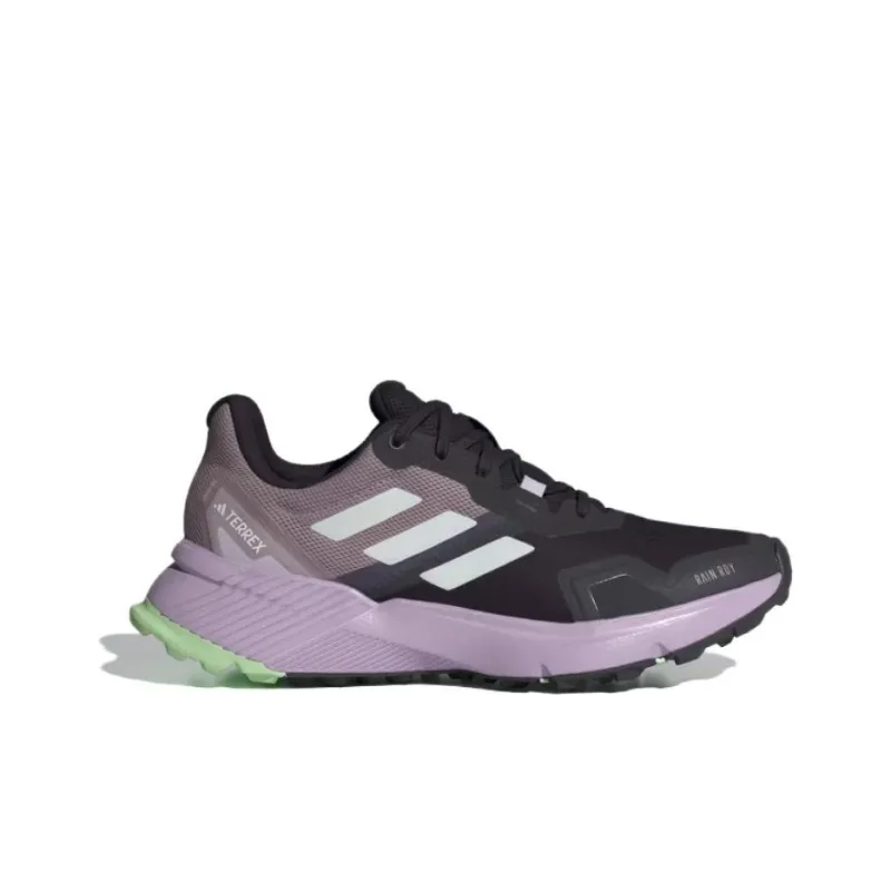 Adidas Terre Slip Resistant, Abrasion Resistant Cushioning Low Top Trail Running Shoes Women's Black Purple-1