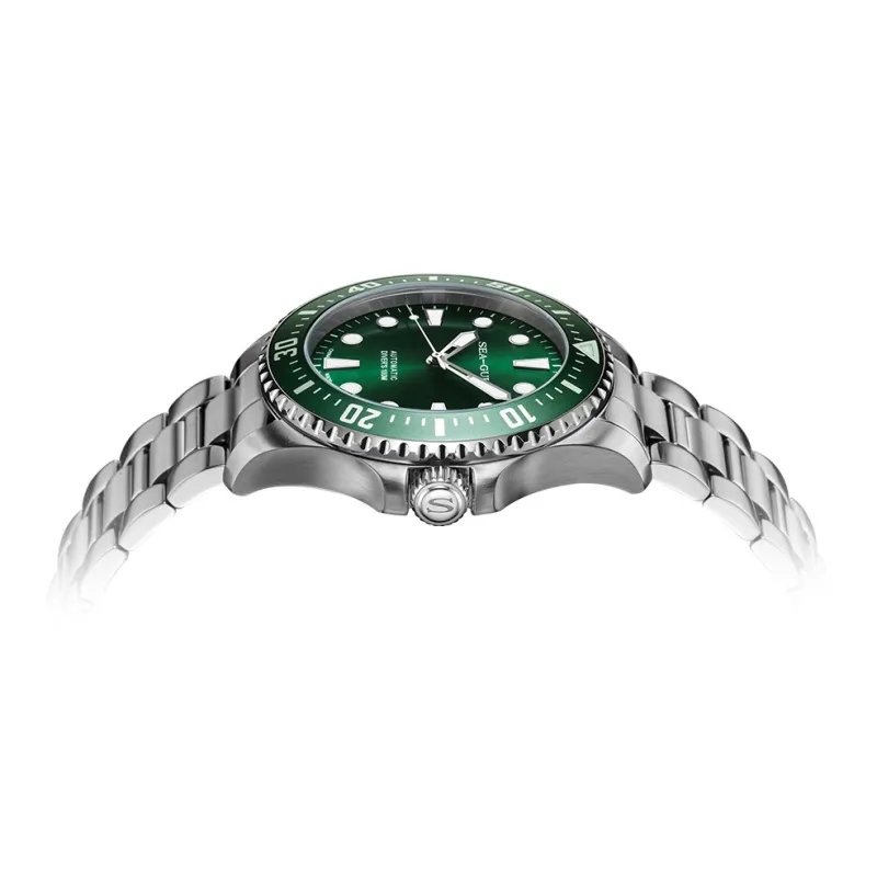 Sea Gull Ocean Series Automatic Mechanical Movement Steel Strap Watch Men's Watches Green Dial-1