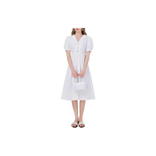 Artka Short-Sleeved Dresses Women's Falling Snow White