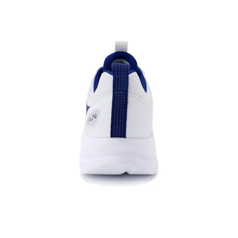 QIAODAN Anti Slip Wear Resistant Low Top Running Shoes Men's White Blue-4