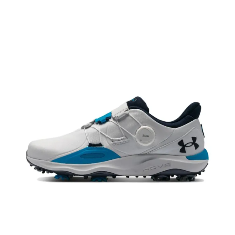 Under Armour Drive Pro BOA Cushioning Low Top Golf Shoes Men's Gray Blue-0