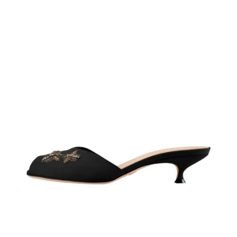 DIOR D Dream Slip Resistant Slide Slippers Women's Black-0