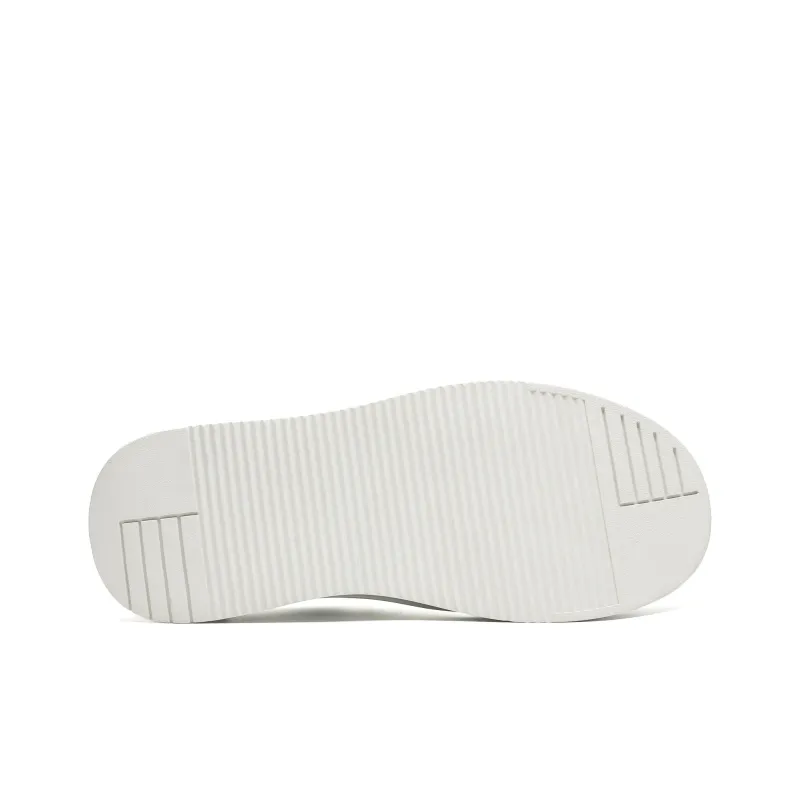 BUFFALO BOUND Small White Shoes Anti Slip Wear Resistant Low Top Skateboard Shoes Men's White-5
