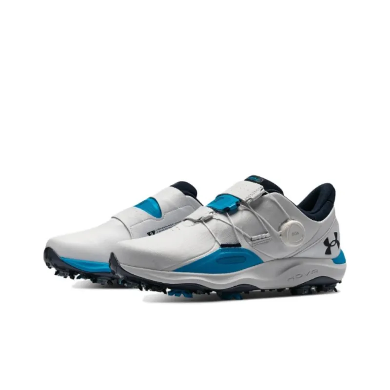 Under Armour Drive Pro BOA Cushioning Low Top Golf Shoes Men's Gray Blue-2