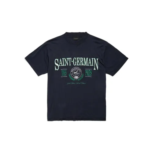 Balenciaga T-Shirt Slim Fit Unisex Dark Blue