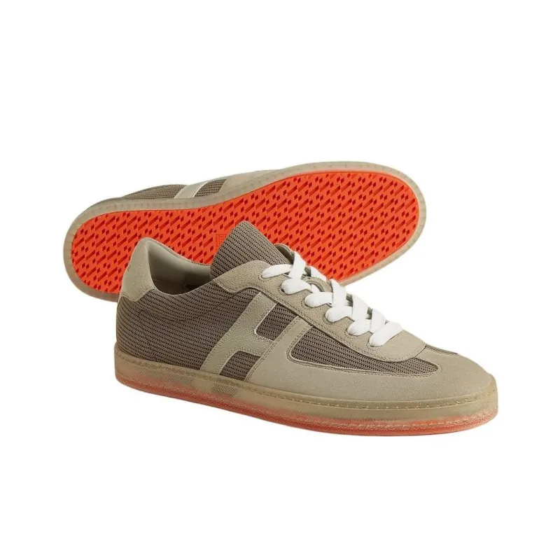HERMES Boomerang Low Top Skateboard Shoes Men's Gray-3
