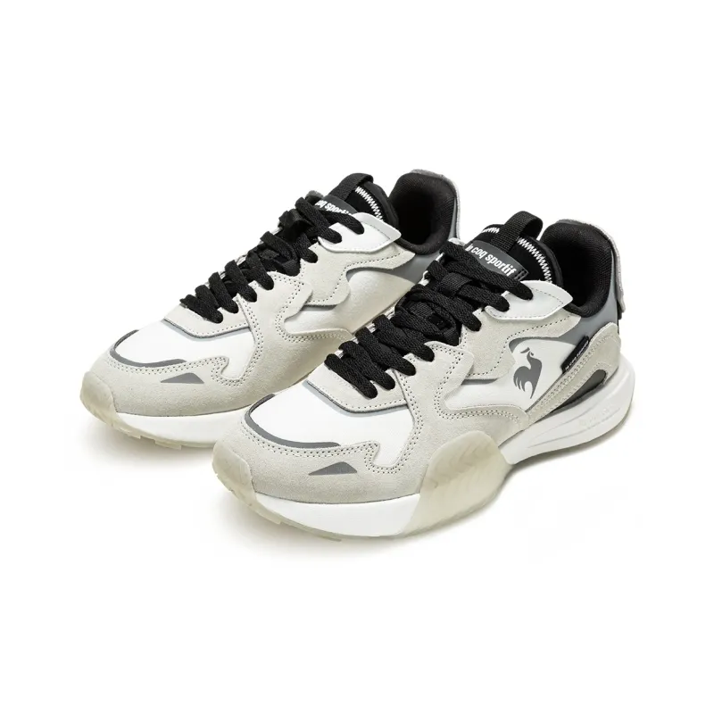 Le Coq Sportif The Support Is Non slip Low Top Casual Running Shoes Unisex Beige Black-1