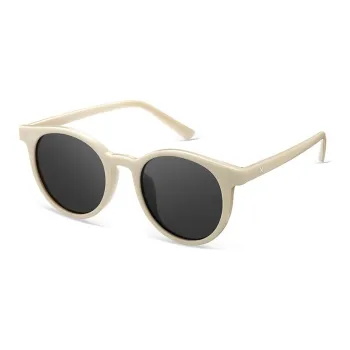 LOHO TR90 Round Street Photography UV Protection Sun Protection Sunglasses Unisex White