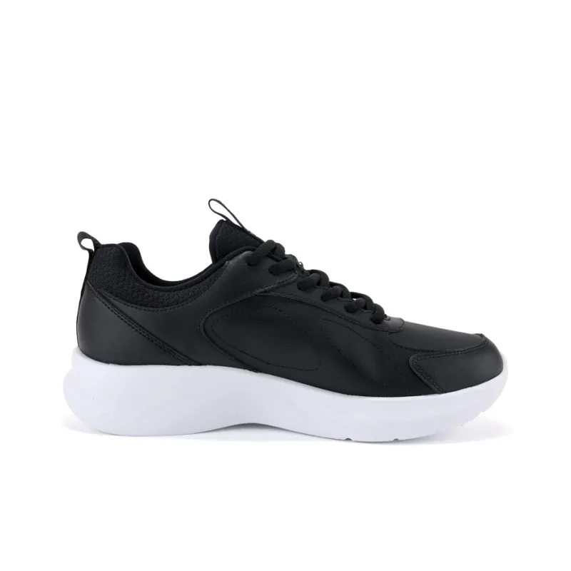 QIAODAN Anti Slip Wear Resistant Low Top Casual Running Shoes Men's Black White-1