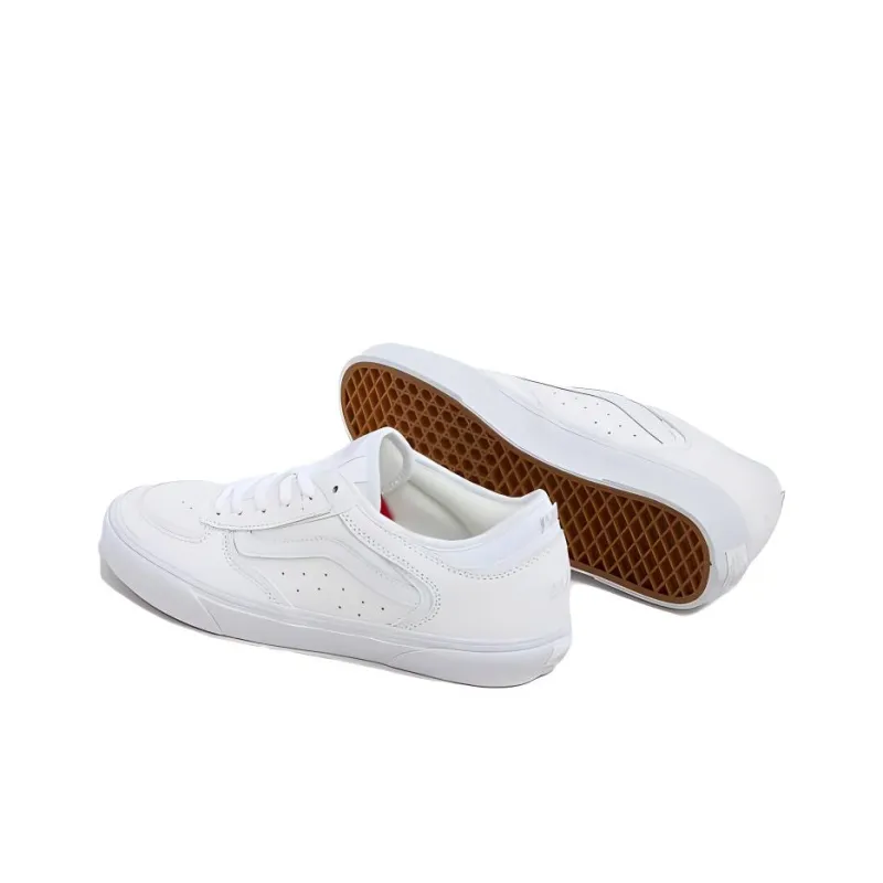 Rowley Skate Vans 'Leather Triple White'-3
