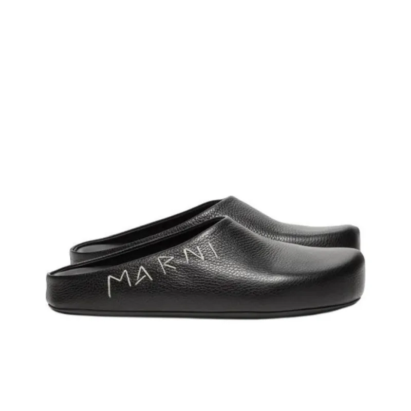 MARNI Wrap toe Slippers Men's Black-3