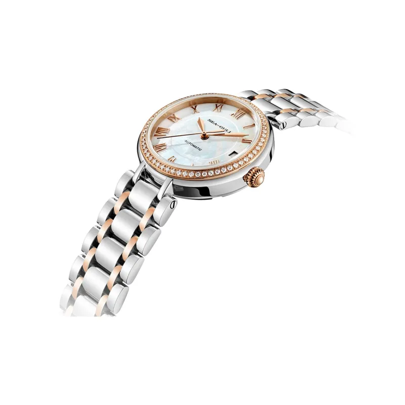 Sea Gull MASTER Automatic Mechanical Movement Steel Strap Watch Women's Watch Mother of Pearl Color Watch Dial-1