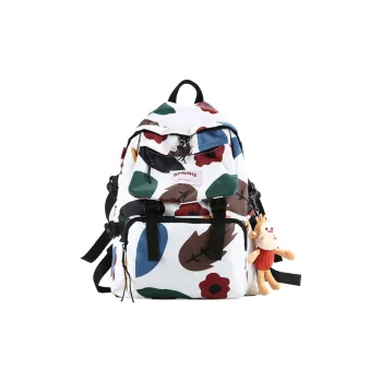 Huangmu Nylon Backpack Regular Unisex White/Black