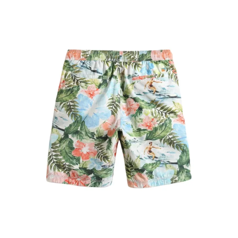 GAILANG Beach Shorts Men's Oil Painting Print-1