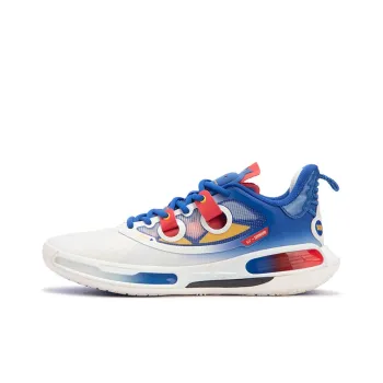 361° Super Nova 2.0 PRO Basketball Shoes Men Low Top Feather White/Numbers Blue