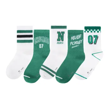H YXIANG Mid Calf Socks Unisex 5 Pack