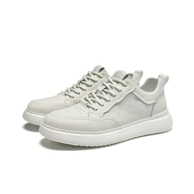 HLA Versatile Classic Breathable White Sneakers Height Increasing Comfortable Casual Skateboard Shoes Men's-1