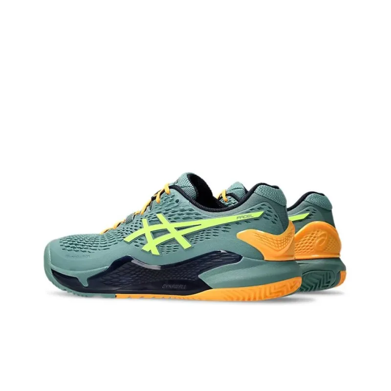 Asics Gel Resolution 9 Anti Slip And Wear Resistant Balance Low Top Casual Running Shoes Men's Green Orange-2