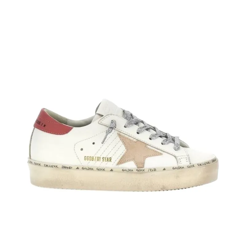 Golden Goose Hi Star White Taupe Women's-1