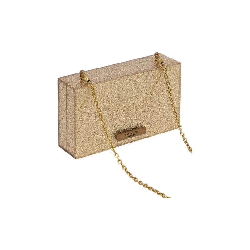 Kurt Geiger London Acrylic Fiber Crossbody Bag Shoulder Bag Unisex Gold-3