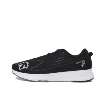 DESCENTE DELTA Abrasion Resistant Breathable Low Top Running Shoes Unisex Black White