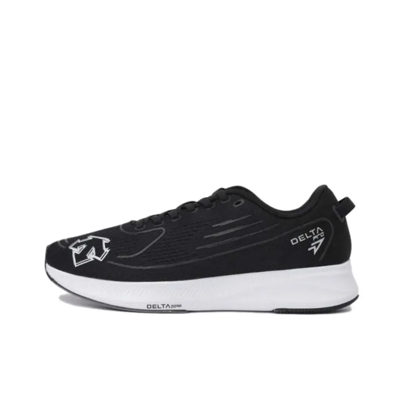 DESCENTE DELTA Abrasion Resistant Breathable Low Top Running Shoes Unisex Black White-0