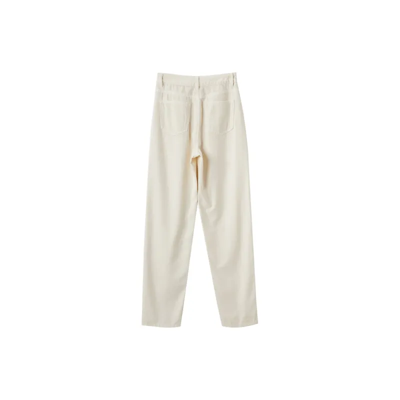 XIANGYING Jeans Women's Beige-1
