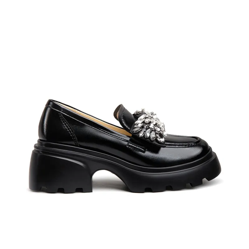Lily Wei Loafers 6.5cm Women's Black-1