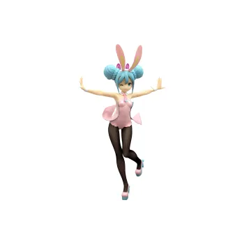FURYU Hatsune Miku Bunny Ears Hat Pajamas Instant Noodle Compression Bonus Gifts