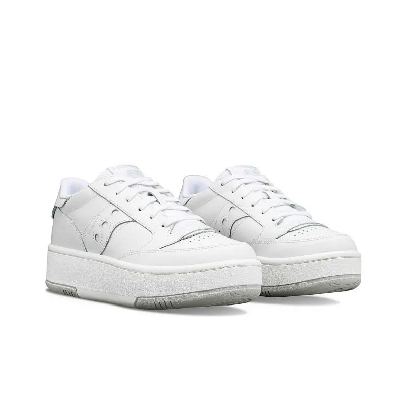 Saucony Jazz Court Platform Slip Resistant Height Increasing Low Top Skateboard Shoes Women's White-1