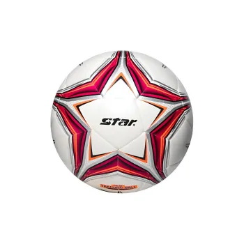 Star Size 5 Soccer PU Seamless Thermal bonding Unisex White Red
