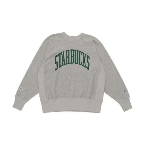 Champion Beams X Starbucks Collaboration Sweatshirts Unisex Gray