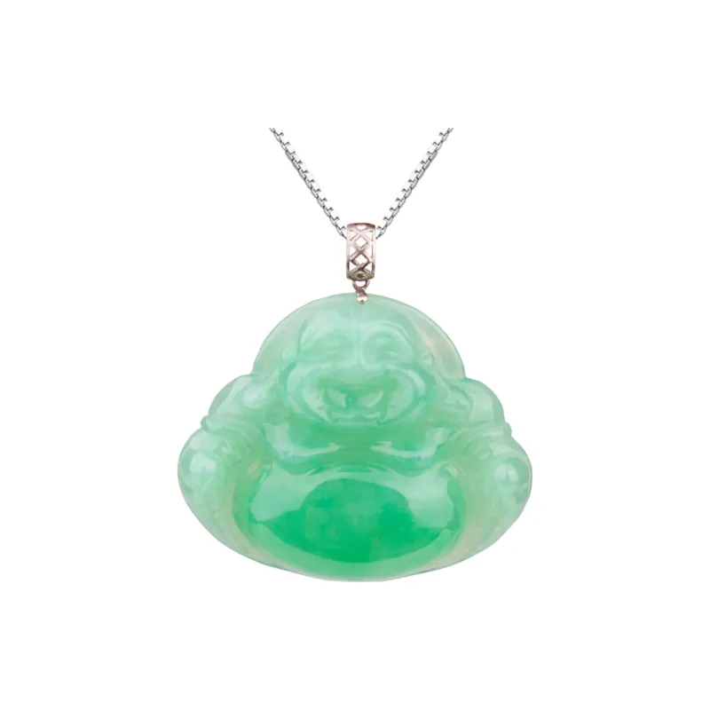 Clear Snow Glutinous Jade Jadeite Necklaces Unisex-0